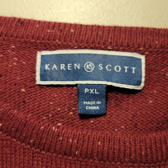 "Karen Scott" Woman's Knitted Sweater Sizes: PP/PXL scoop neck ,long sleeve NWT - Picture 6 of 8